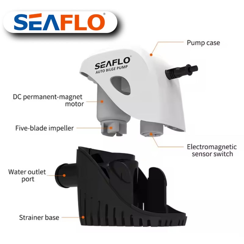 SEAFLO Automatic Submersible Boat Bilge Water Pump 12v 750GPH Auto with Float Switch - Image 3